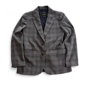 Women’s J.Crew Sommerset Blazer in Grey Plaid Italian Wool Size 8